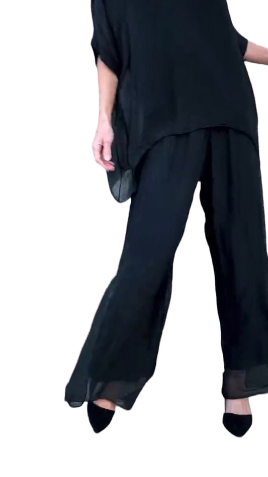 Jasmin slit silk pants