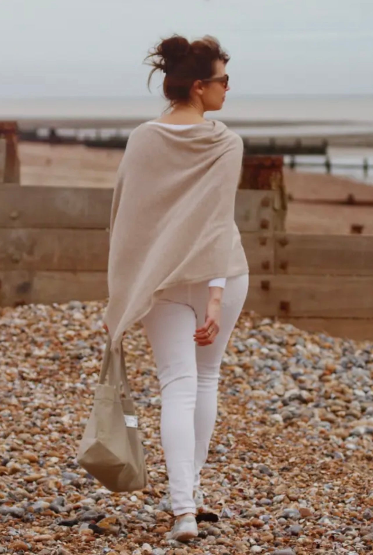 Classic cashmere blend poncho