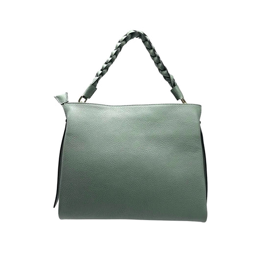 Nathalia Sage green Italian leather handbag