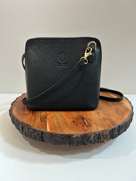 Black Marbella leather bag