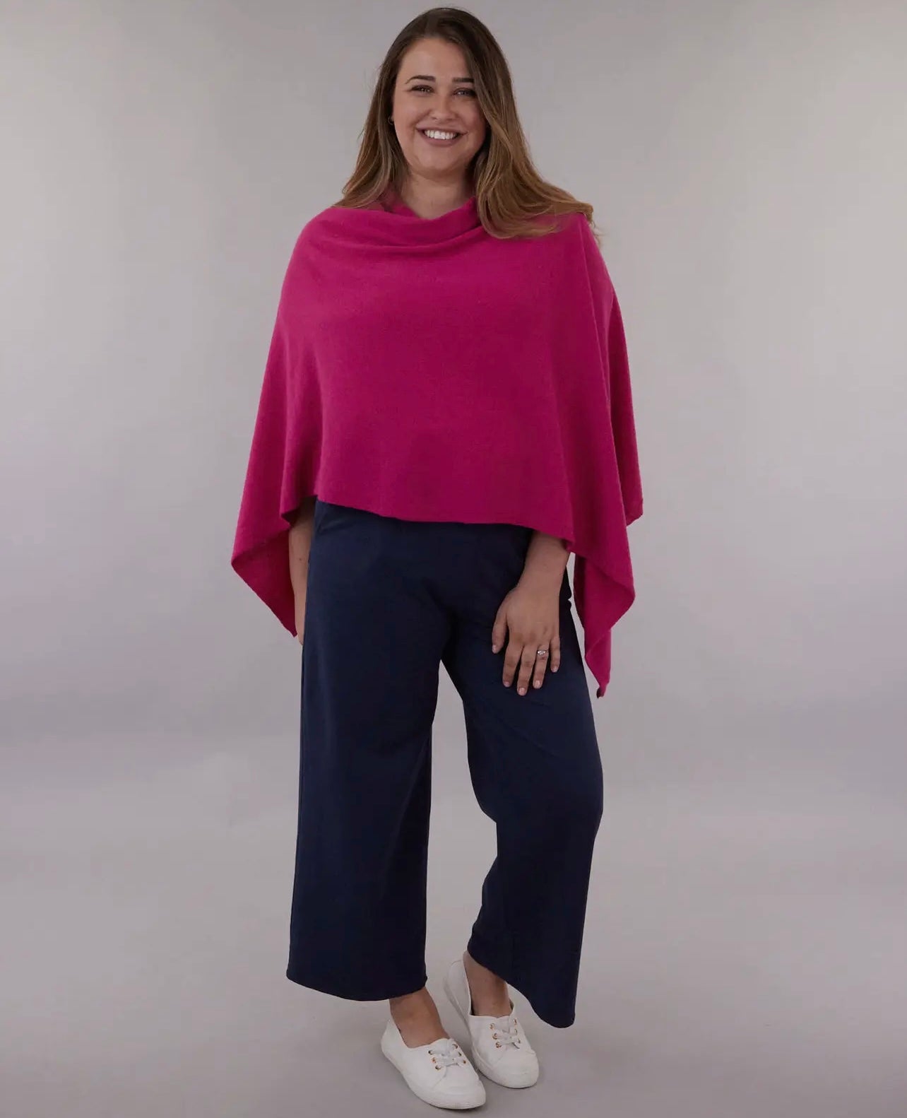 Classic cashmere blend poncho