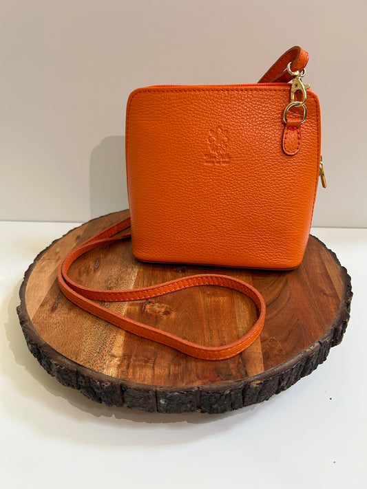 Orange Marbella leather bag