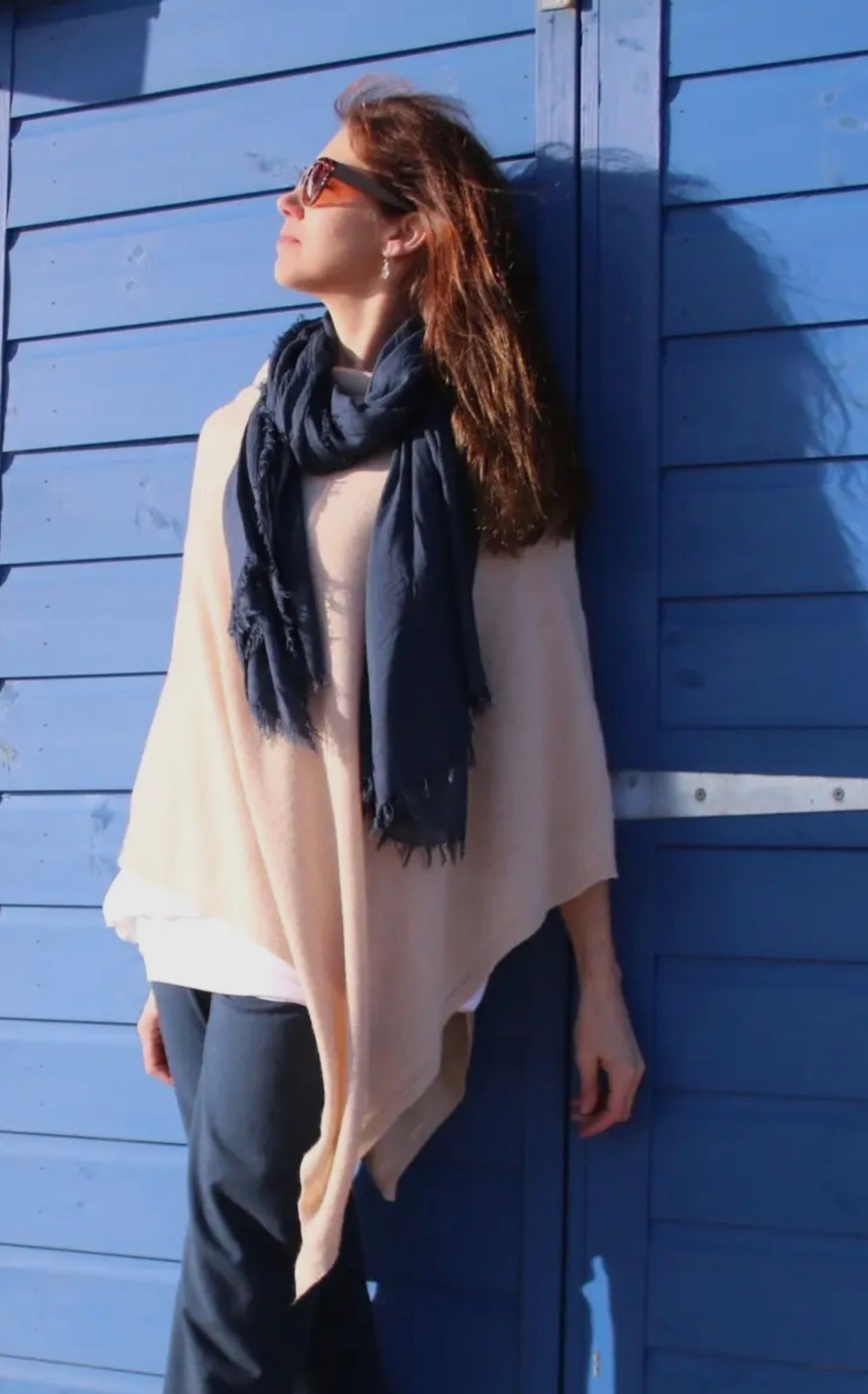 Classic cashmere blend poncho