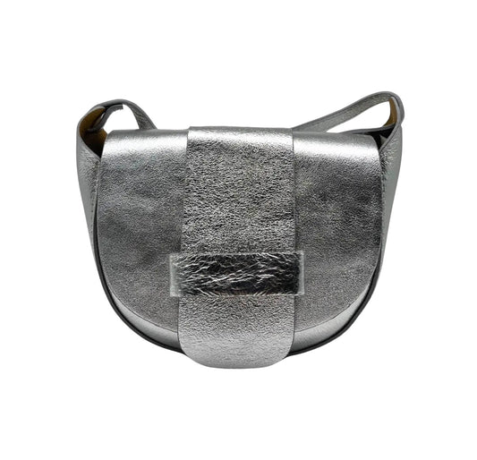 Margot metallic silver leather bag