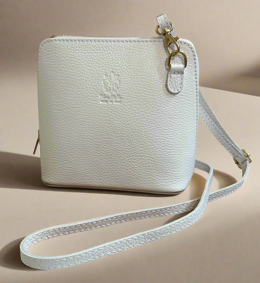 Italian leather Marbella Crossbody bag - White