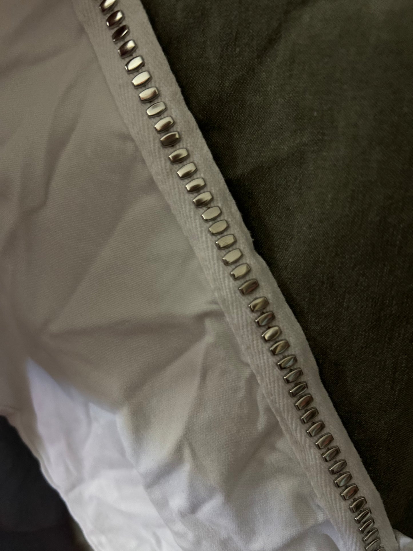 Beige Argento studded Italian Magic Pants