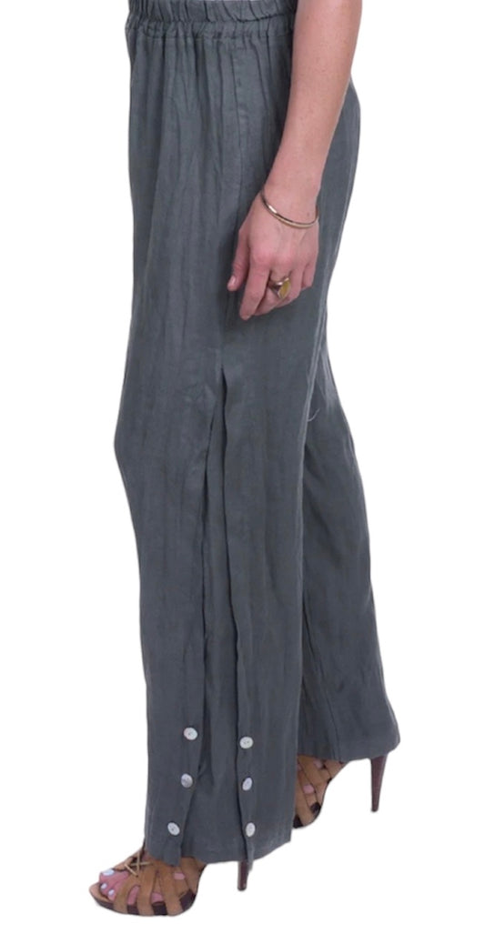 Linen wide leg pants