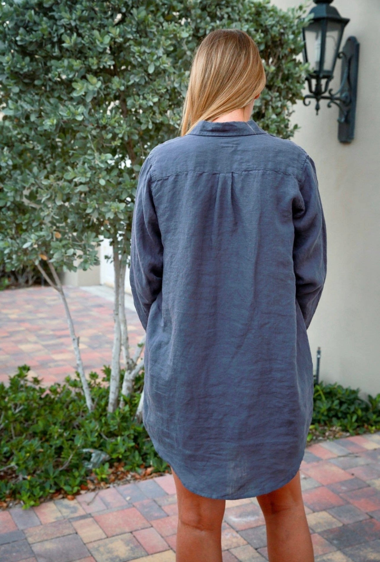 Linen button up tunic / dress