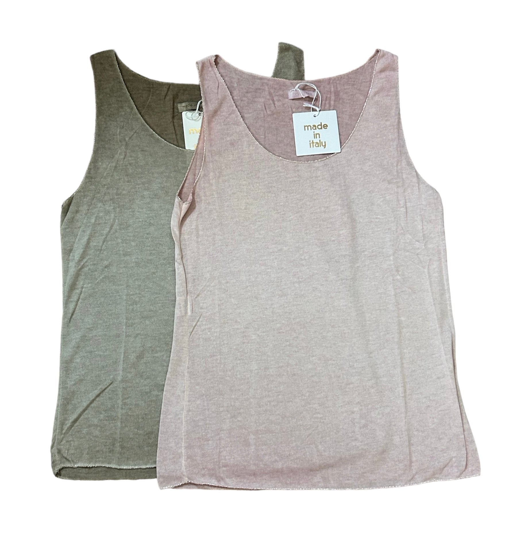 Summer tank top with silver accent