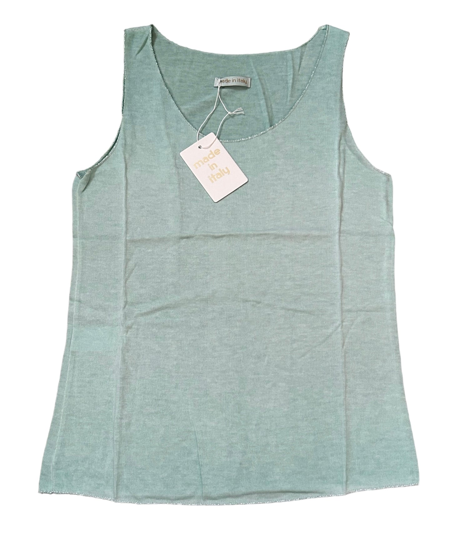 Summer tank top with silver accent